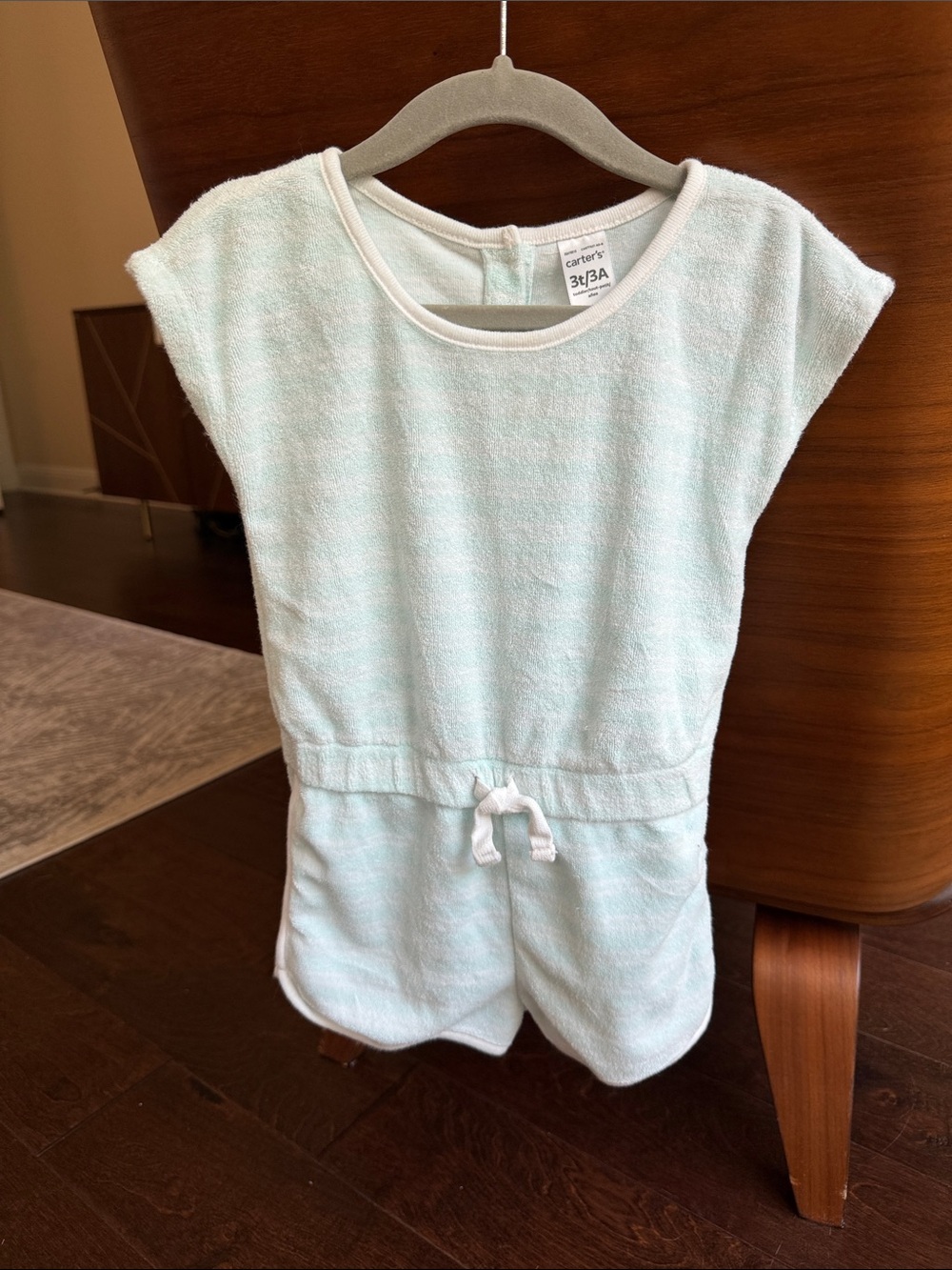 Carter's Pale Blue Swim Romper Cover up 3T